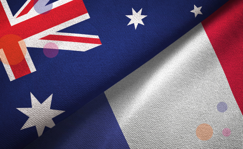 Australian and french flag small